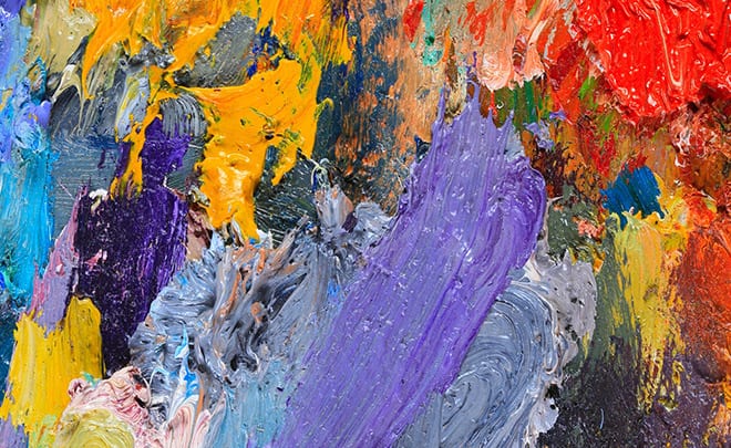Art - acrylic paint brushstrokes colorful