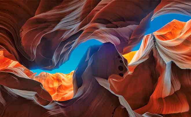 Navajo Nation - wavy colorful rock in Southwest