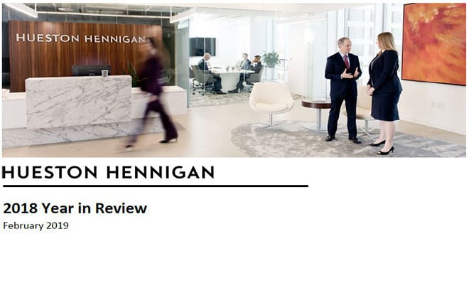 HH 2018 Year In Review cover - picture of a few people in office reception