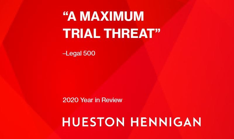 "a maximum trial threat" from legal 500, 2020 year in review