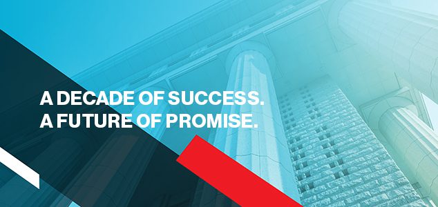 Image representing a reflection on our growth and success over the past ten years. ​